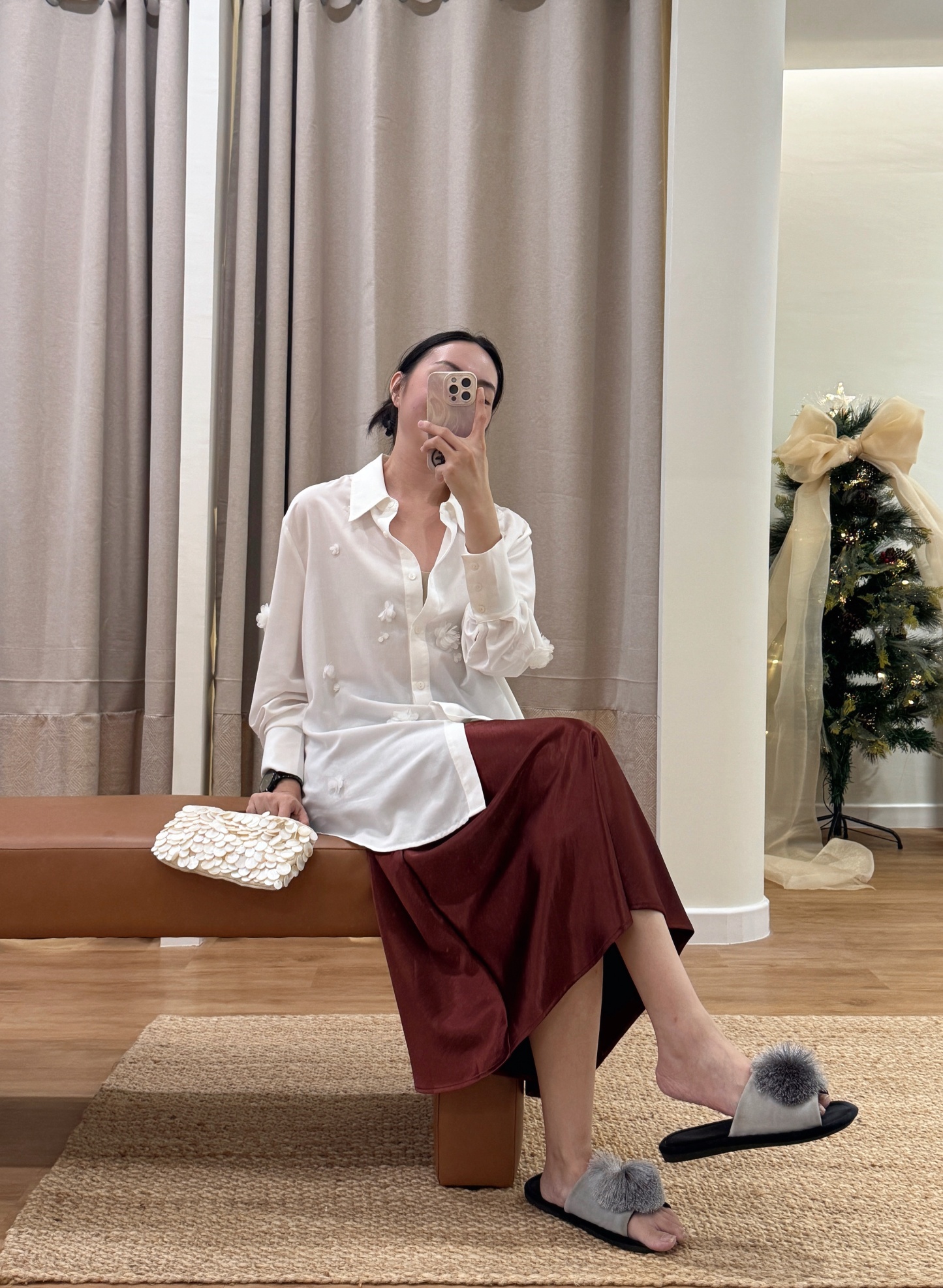 Leona Detailed 3D Floral Shirt 