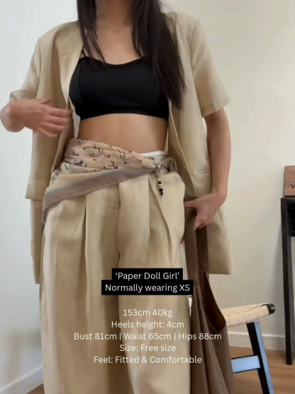 Ayzel Soft Structured Vest Jacket & Wide Leg Pants Set