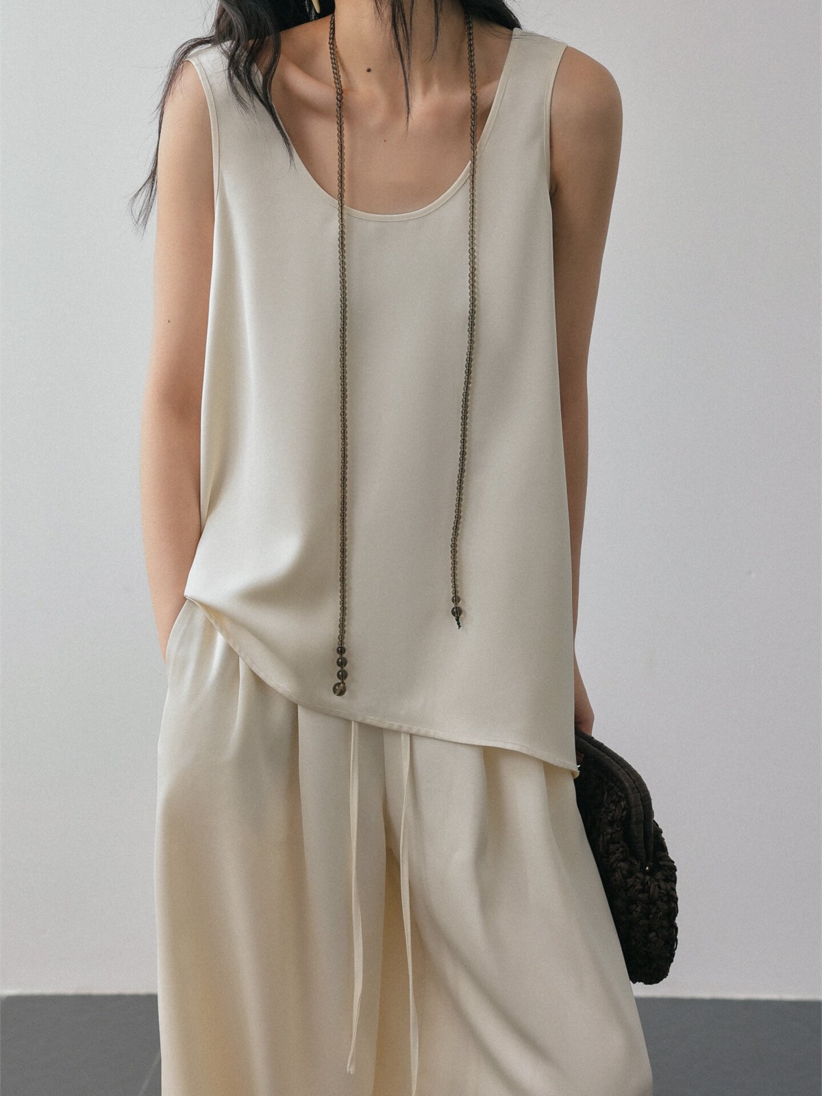 Hadley Draped Sleeveless Top & Wide-Leg Pants (Sold Separately)