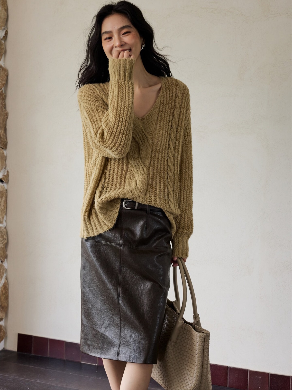 Heze Open-Knit Relaxed Sweater