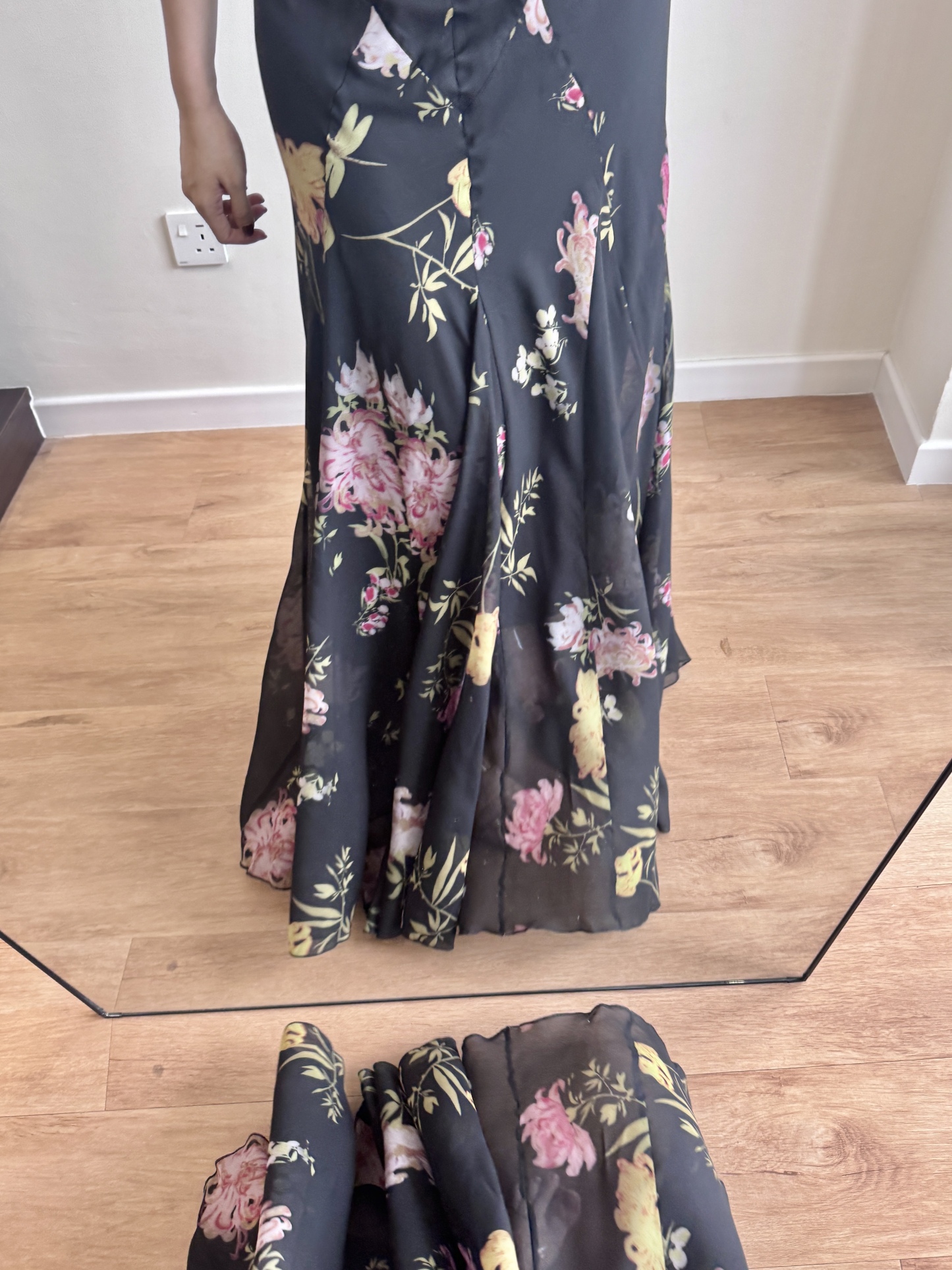 Lena U-Neck Floral Printing Maxi Dress