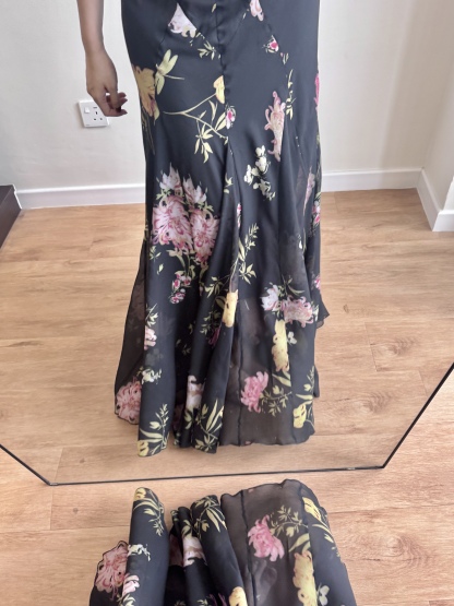 Lena U-Neck Floral Printing Maxi Dress