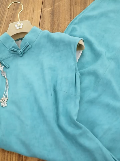 Shuang Shen Sleeveless Cheongsam