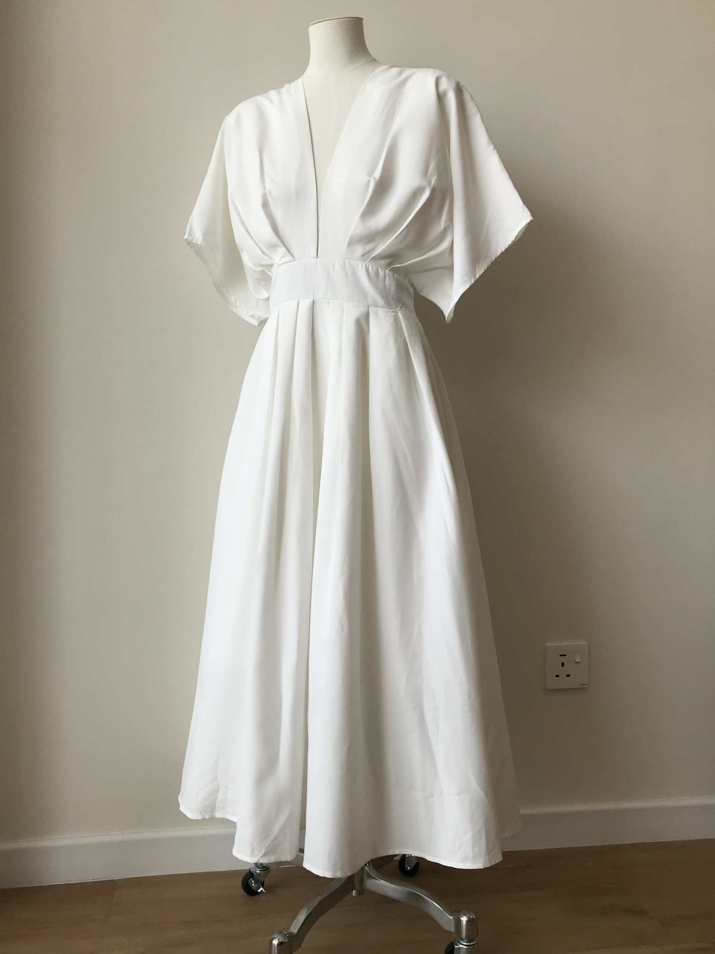 Violet Structured V-Neck Dress