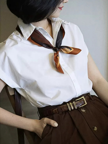 Greta Collar Shirt-The Black Bow-