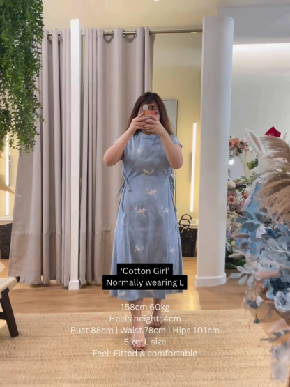 Pan Er Waist Tie Oriental A-Line Dress