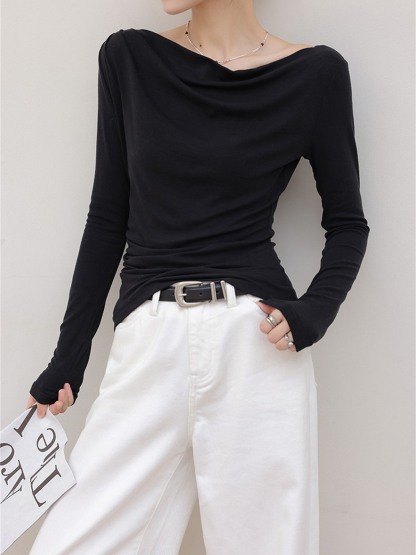 Haven Soft Draped Long-Sleeve Top