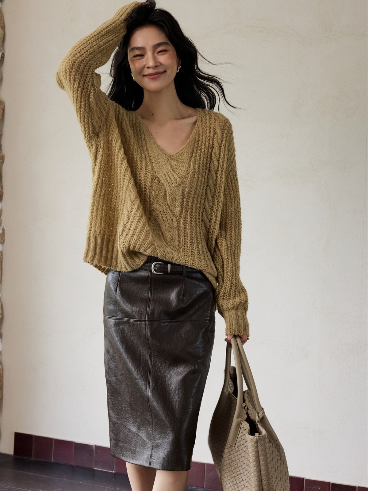 Heze Open-Knit Relaxed Sweater
