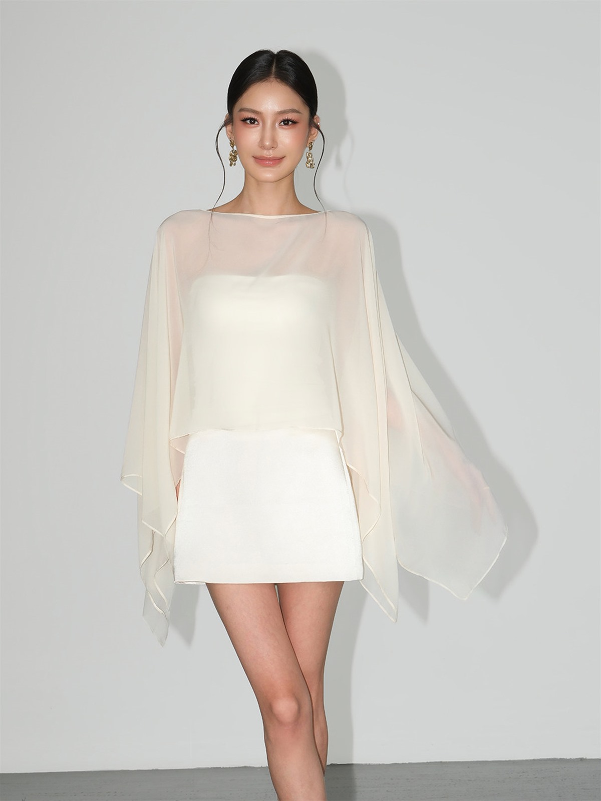 Liora Chiffon Cape & Tube Top (Sold Separately)