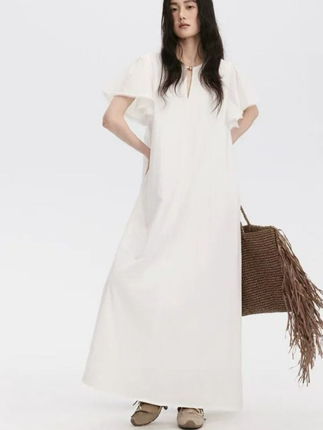 Pasha Flounce Sleeve Maxi Dress