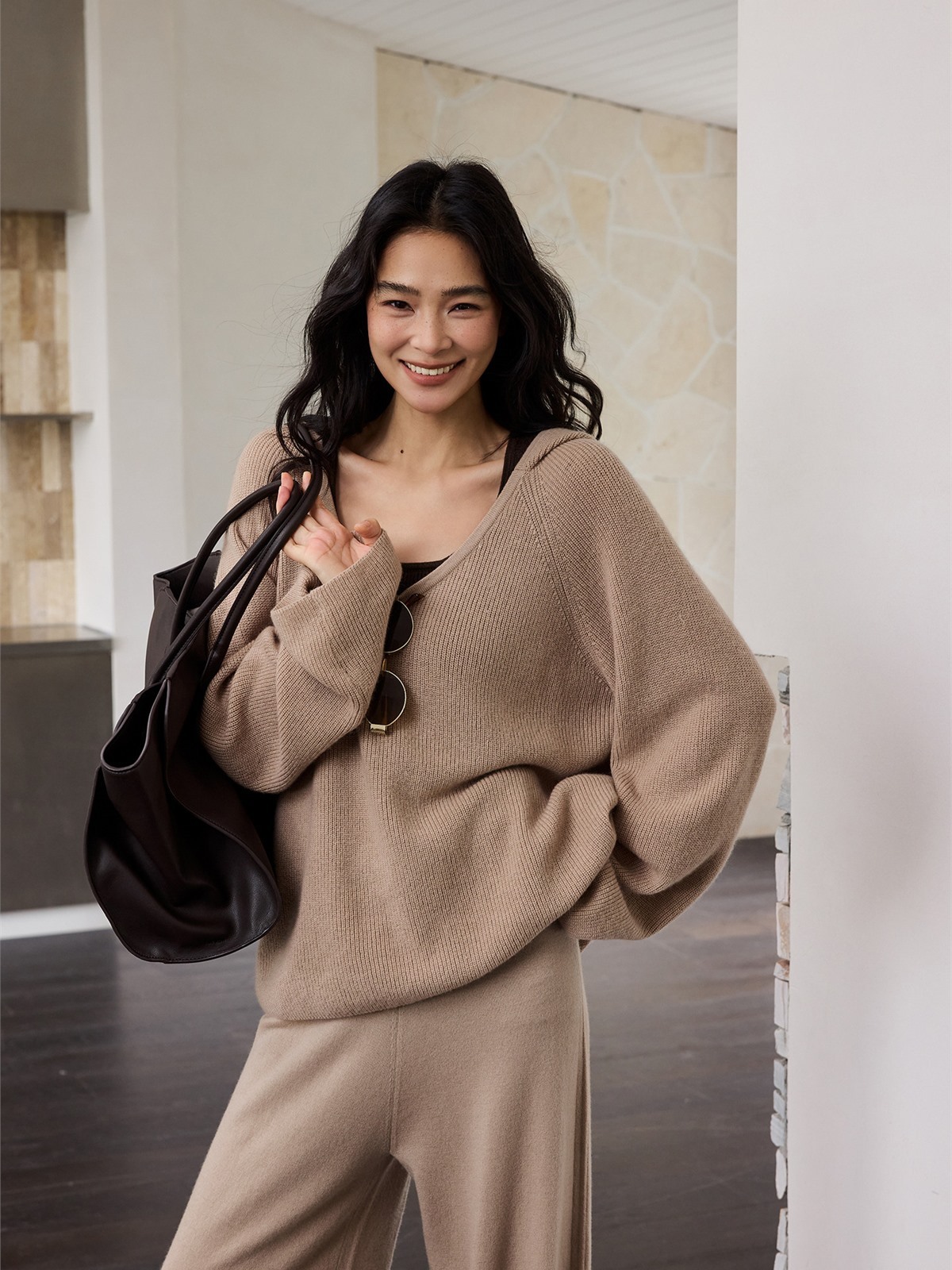 Hya Oversized Knit Top, Singlet & Wide-Leg Pants (Sold Separately)