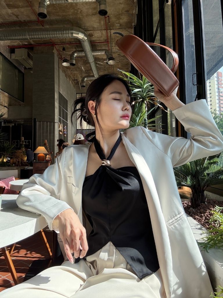 Kiana Halter Neck Satin Top