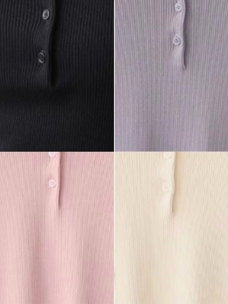 Noah Buttoned Collar Rib Knit Top