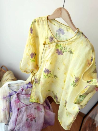 Ling Fu Ramie Oriental Top