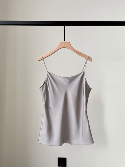 Lebbie Satin Cami Top (Discounted-M size)-The Black Bow-