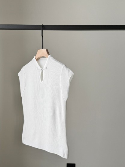 Zhi Qiu Oriental Knit Top with Pankou (Rejected-Free size)-The Black Bow-