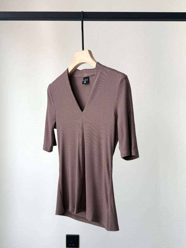 Katalynn Mid Sleeve V-Neck Knit Top