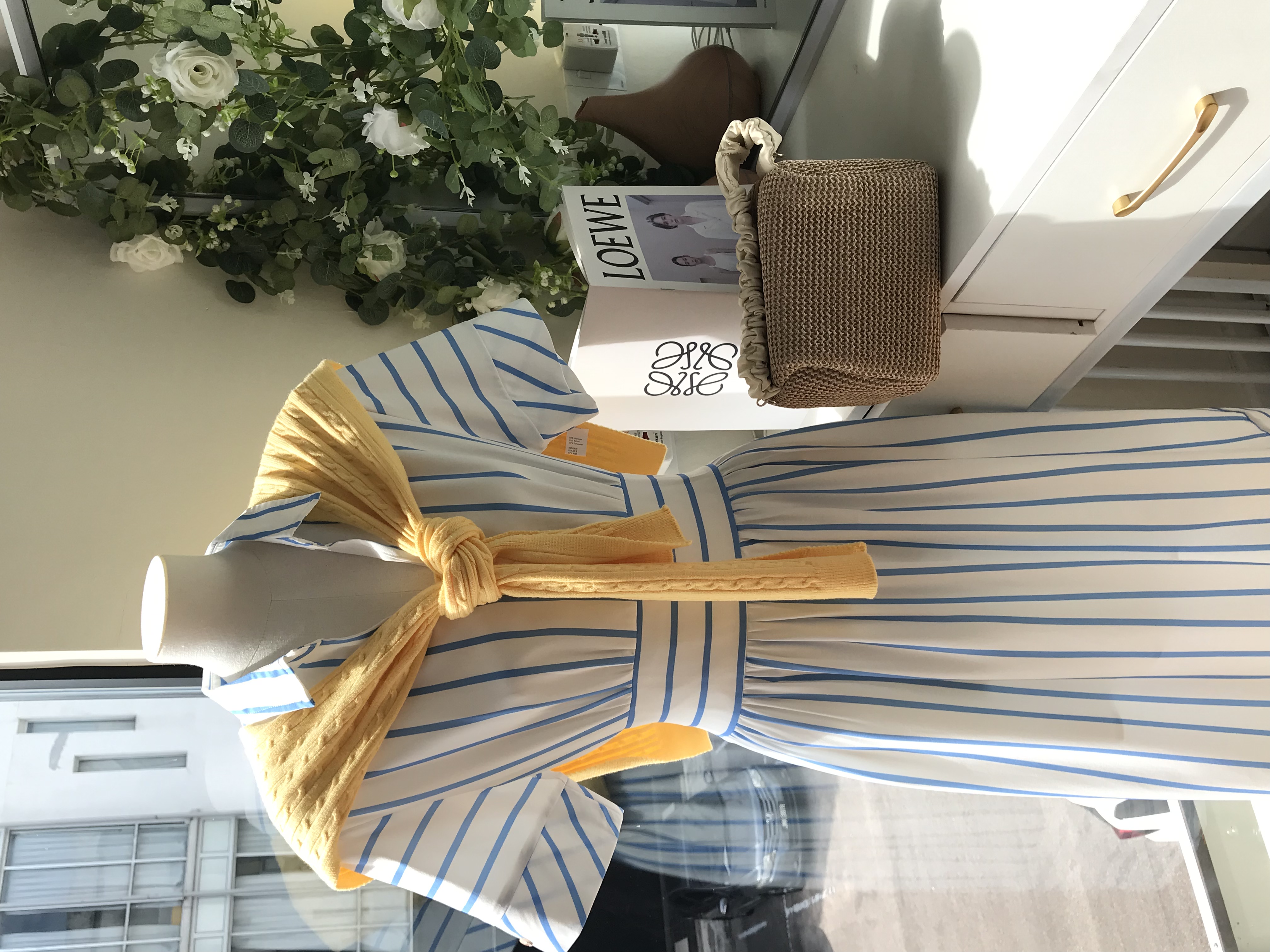 Vivianna Collar Stripe Shirt Dress
