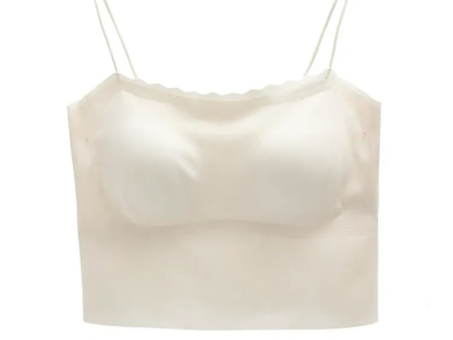 Doria Seamless Wavy Padded Crop Top-The Black Bow-