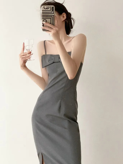Ethel Bow Front Cami Dress-The Black Bow-