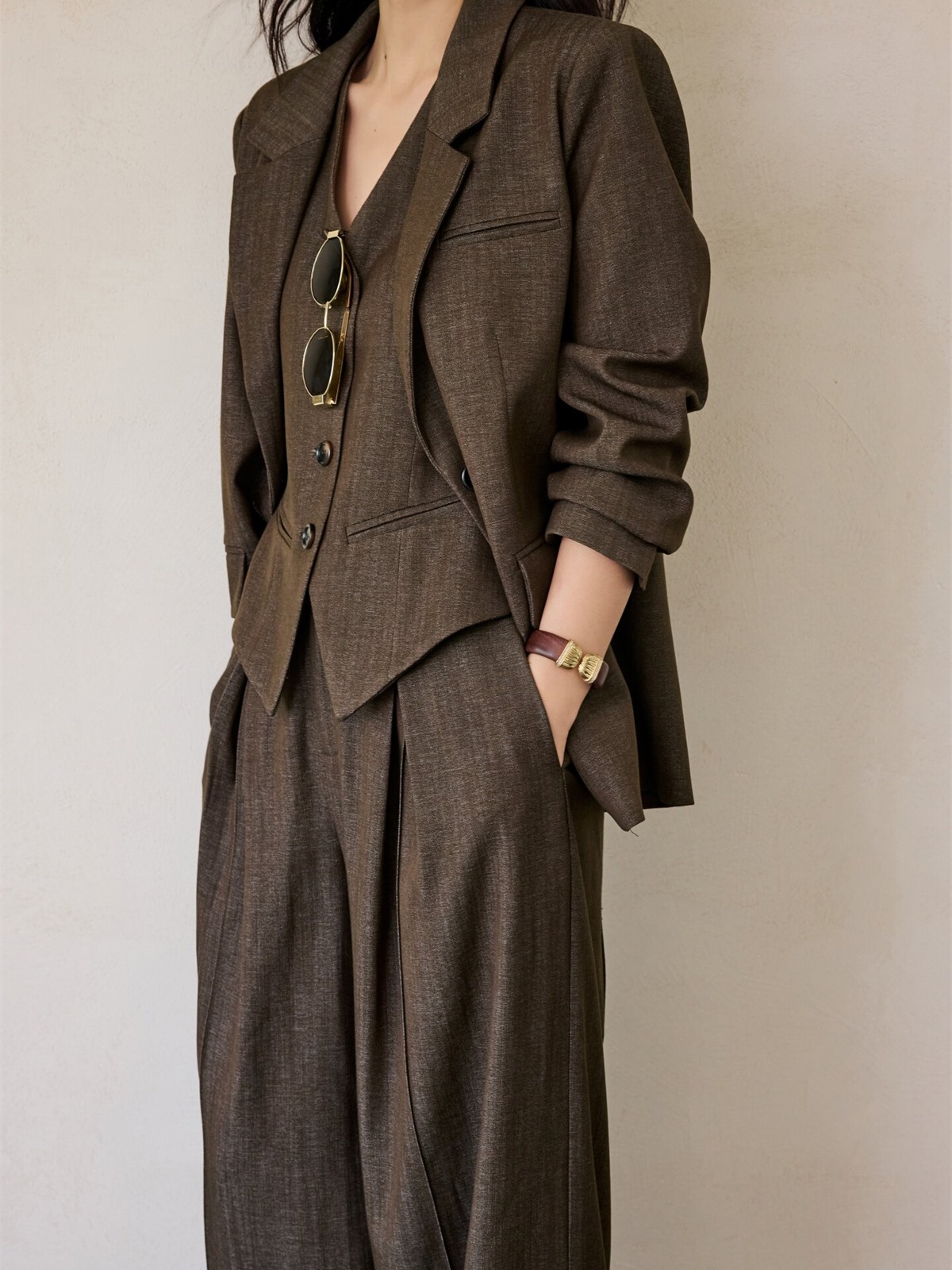 Harriet Textured Blazer, Vest & Pants (Sold Separately)