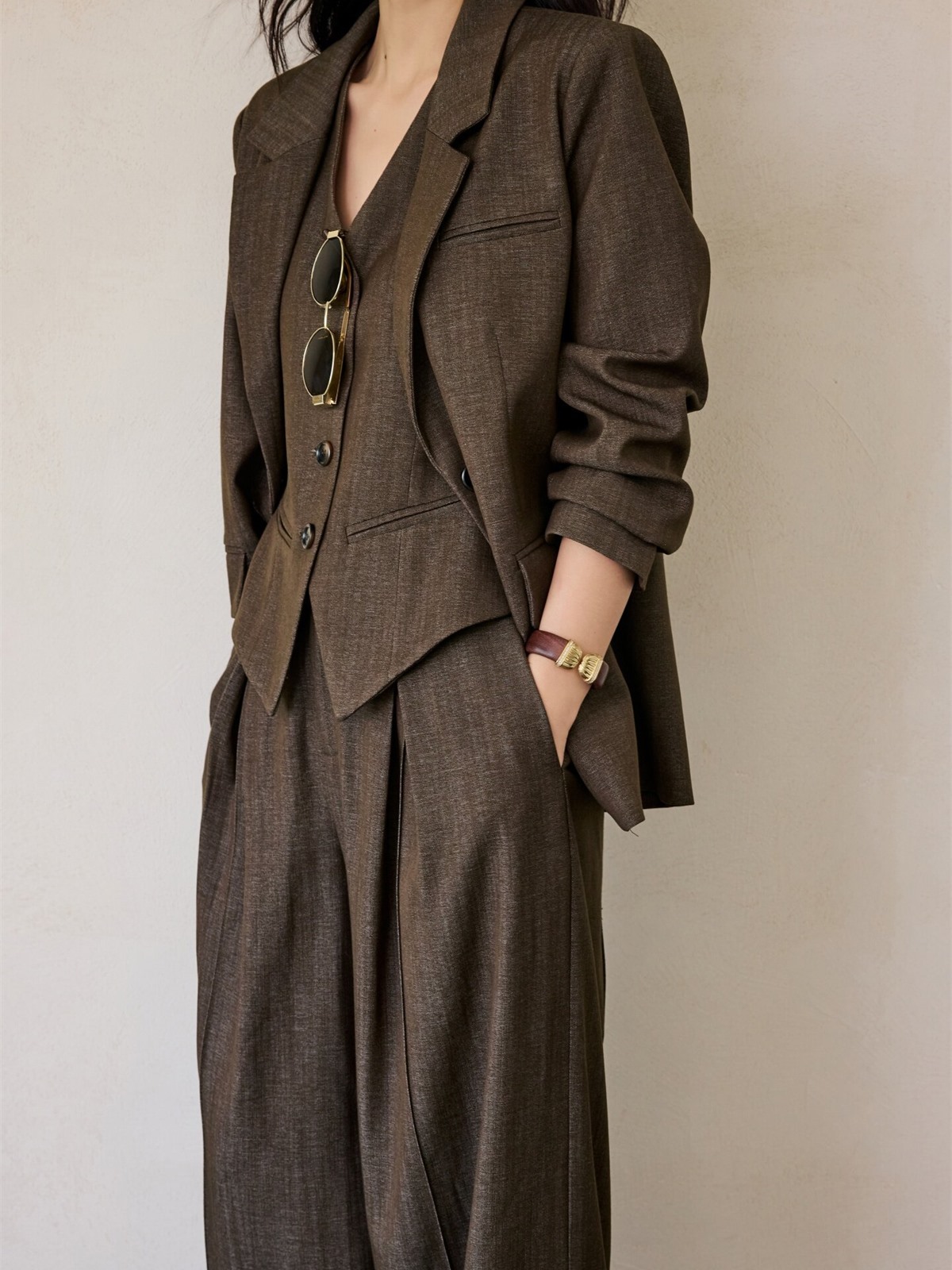 Harriet Textured Blazer, Vest & Pants (Sold Separately)