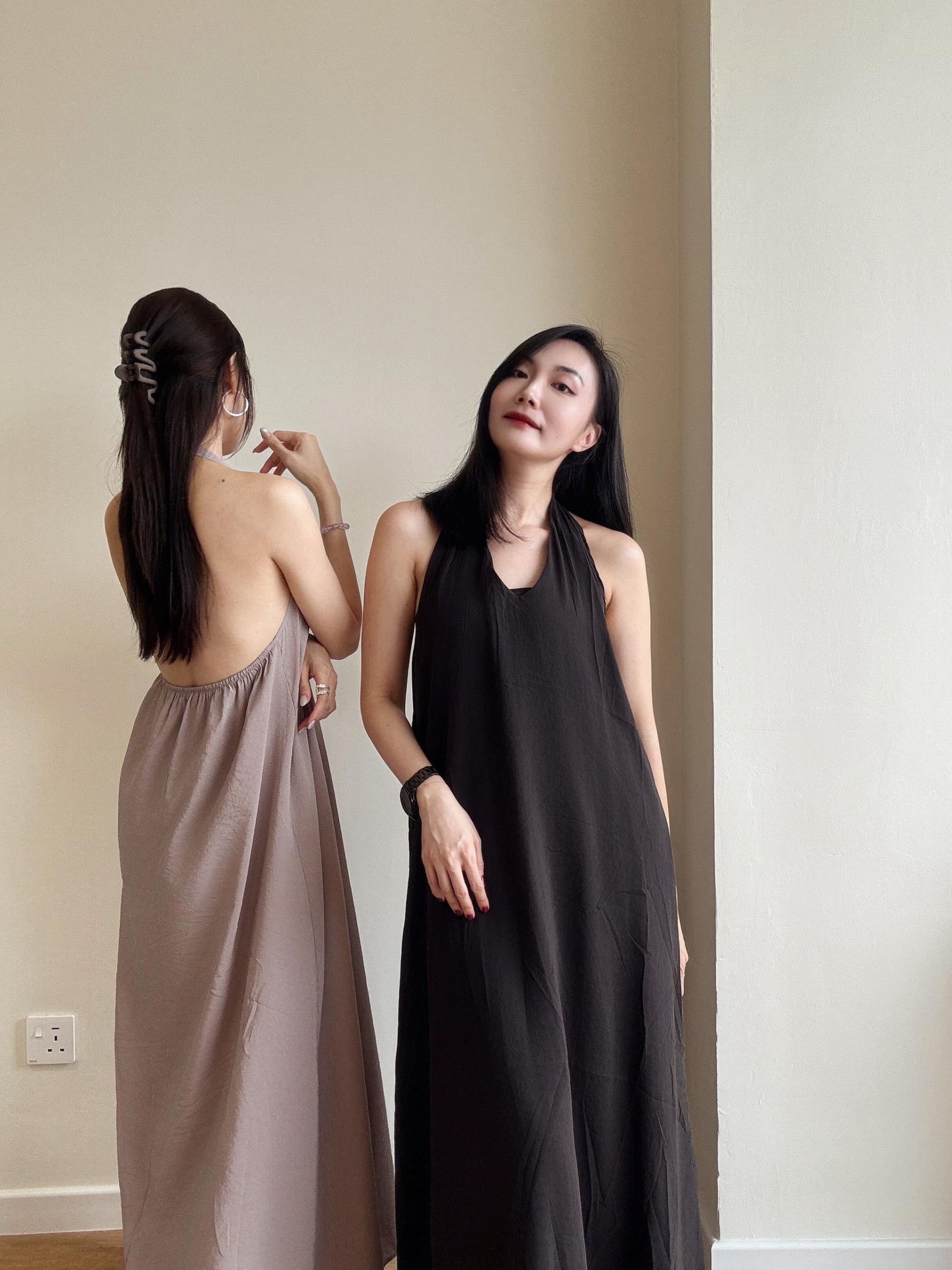 Chizu Halter Neck Bare Back Dress (DR103)