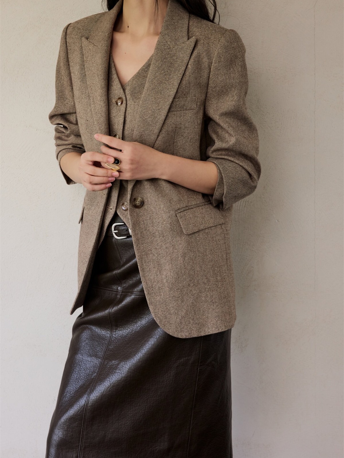 Honory Textured Blazer & Vest (Sold Separately)