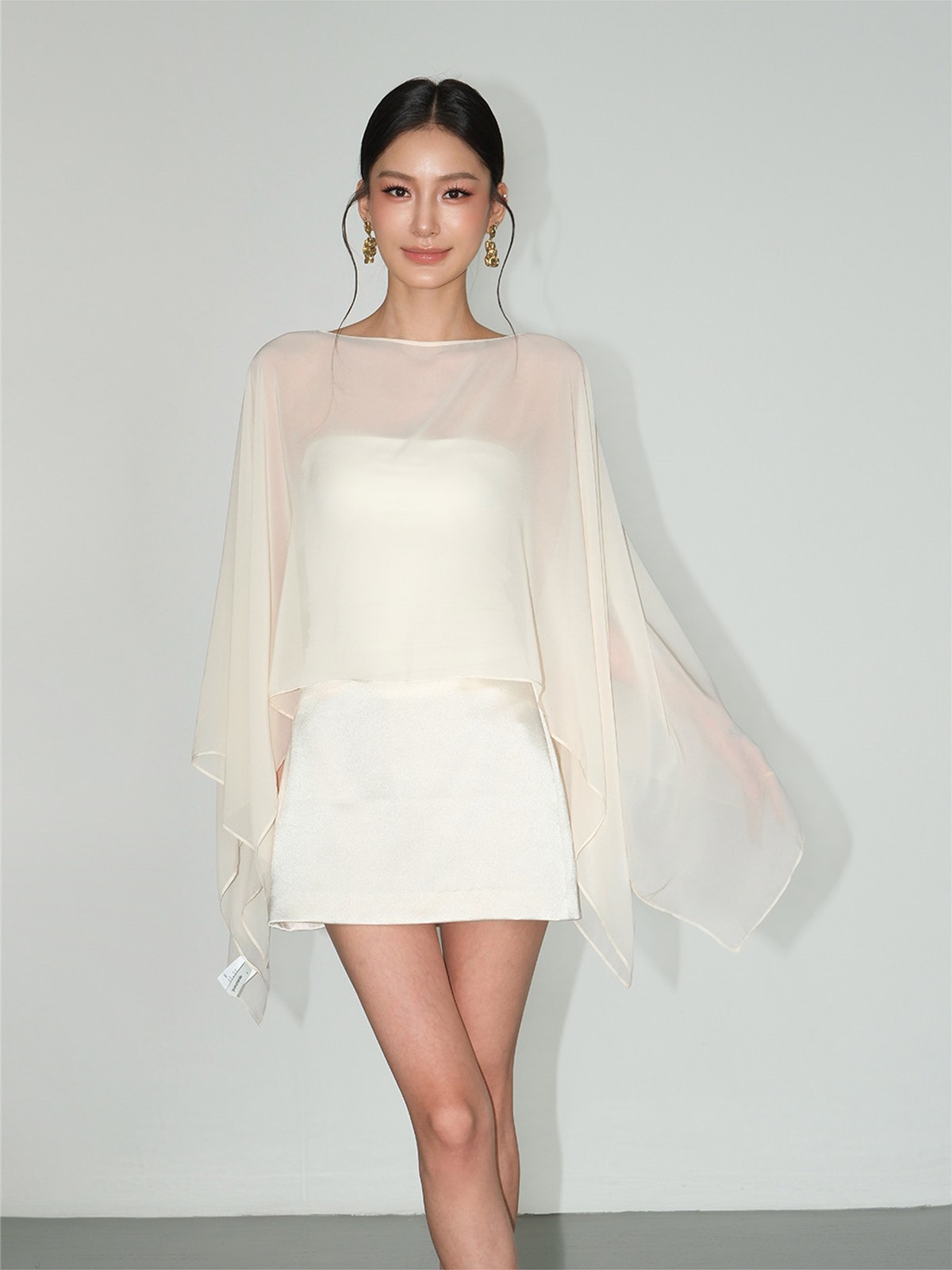Lucasta Satin Mini Skirt