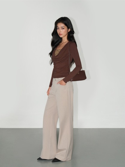 Lunara Sequin Camisole & Ruched Wrap Top