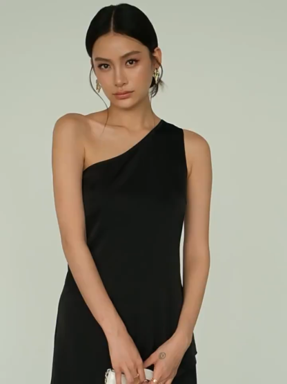 Wilma One Shoulder Satin Top & Pants