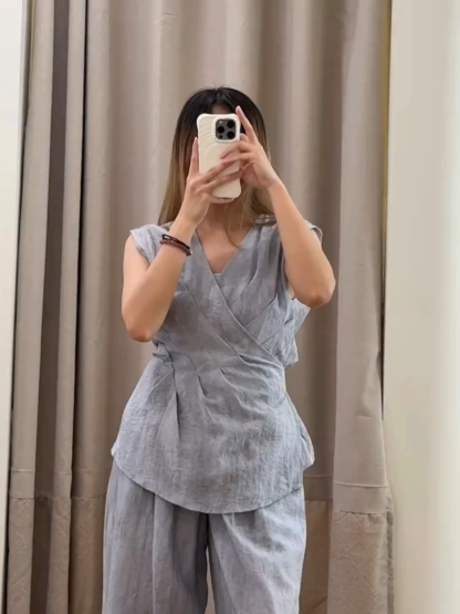 Wrap Top & Pants Set (PTS104)