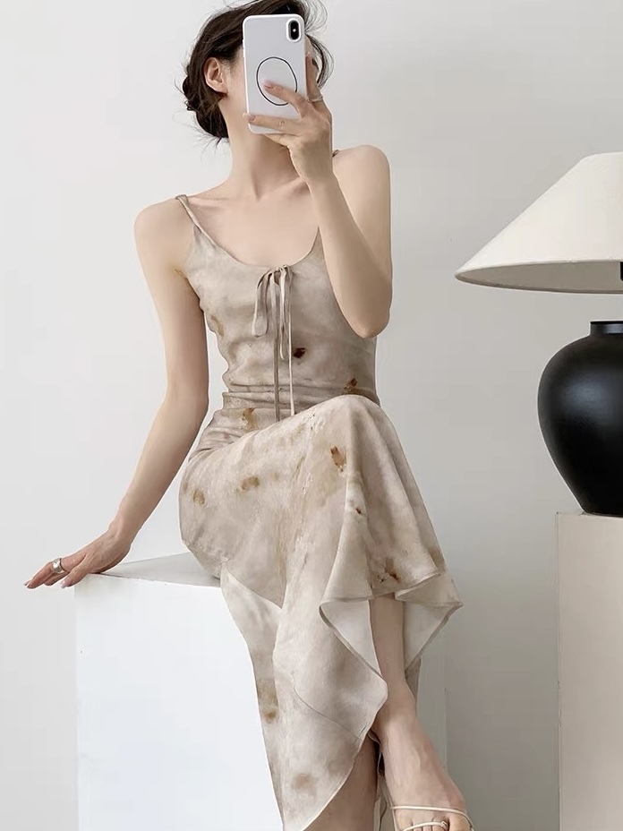 Kashy Water Colour Chiffon Cami Dress