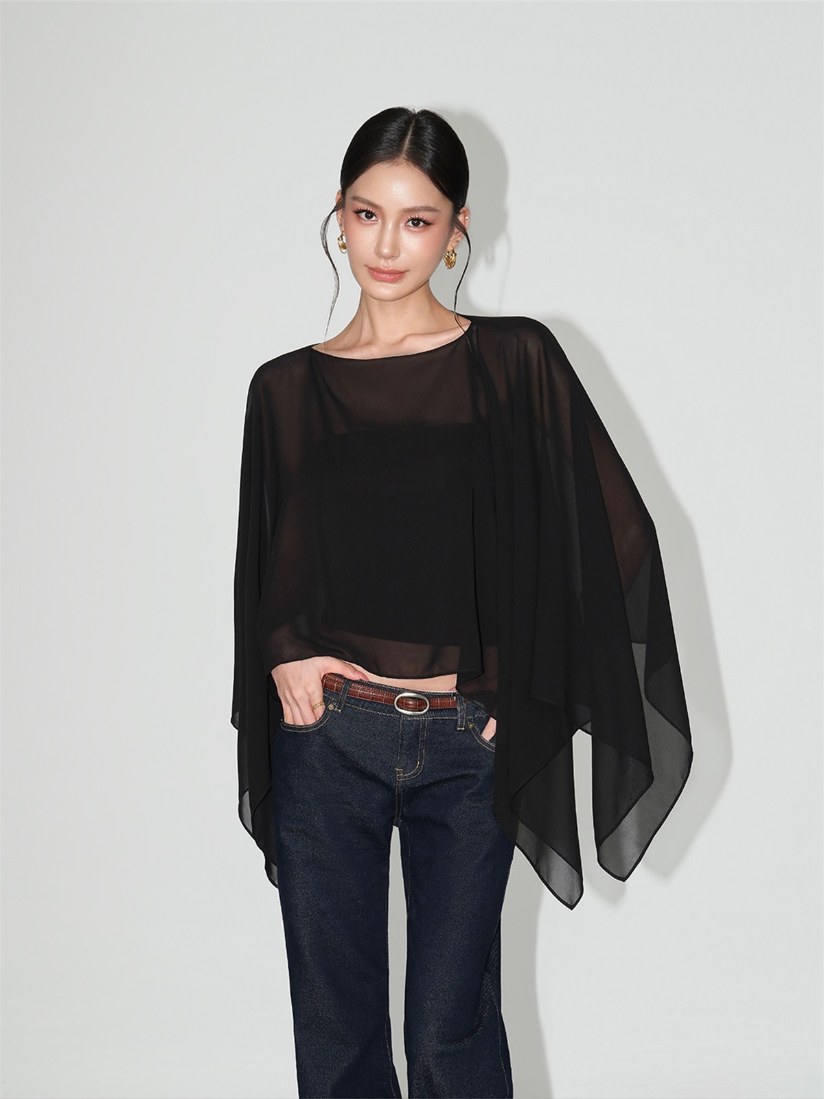 Liora Chiffon Cape & Tube Top (Sold Separately)
