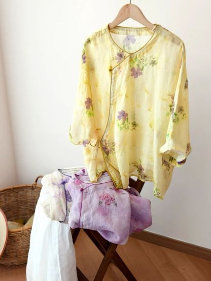 Ling Fu Ramie Oriental Top