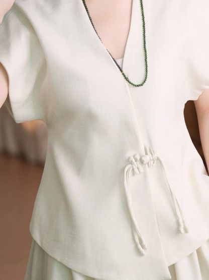 Ling Hua Oriental Top & Skirt Set