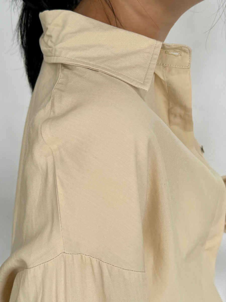 Heloise Shirt with Fake Pocket (Discounted-Free size)-The Black Bow-