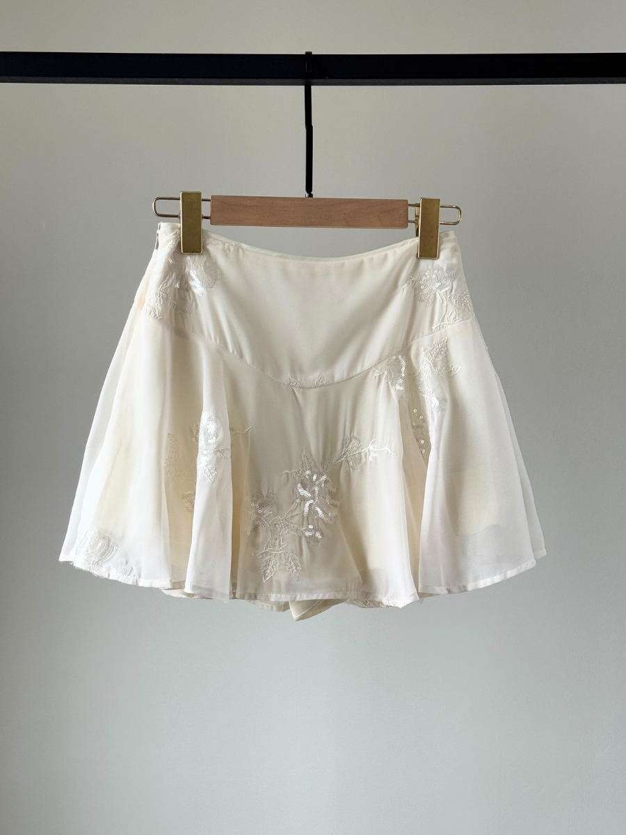 Ding Er Sequin Mini Skort-The Black Bow-