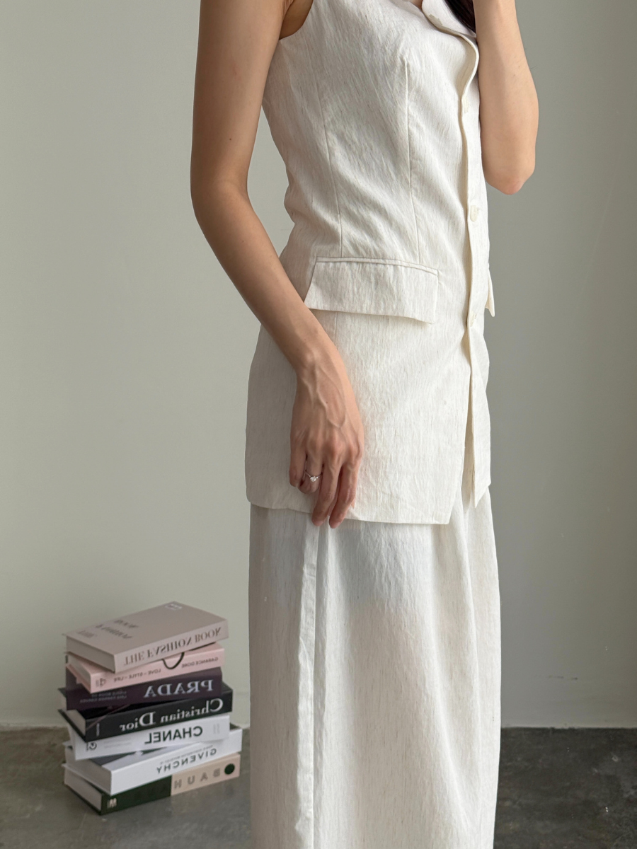 Koralie Tailored Waistcoat with Fake Pocket