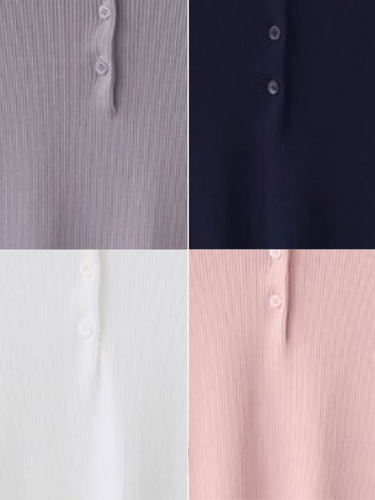 Noah Buttoned Collar Rib Knit Top