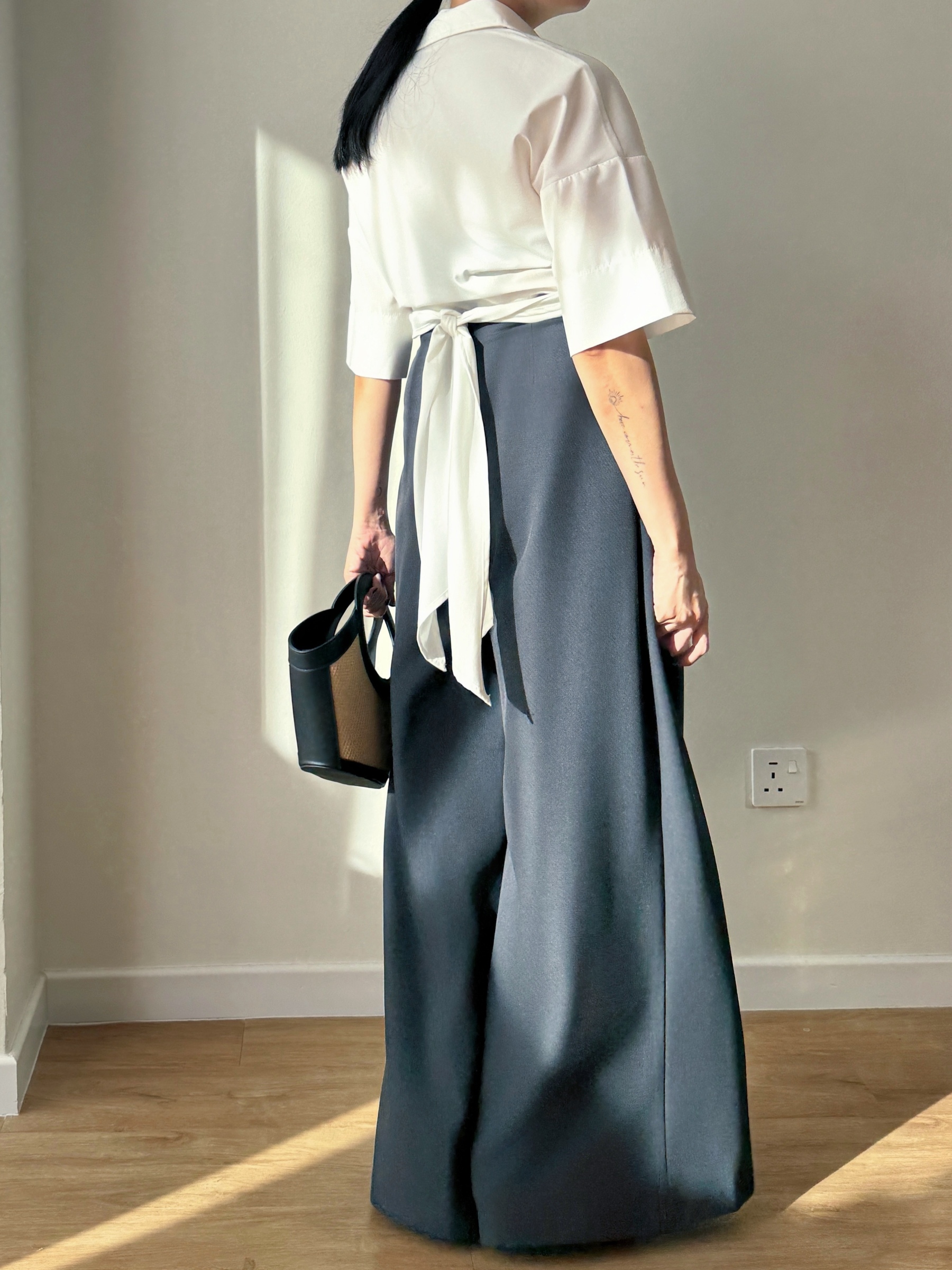 Verona Mid Sleeve Waist Tie Shirt