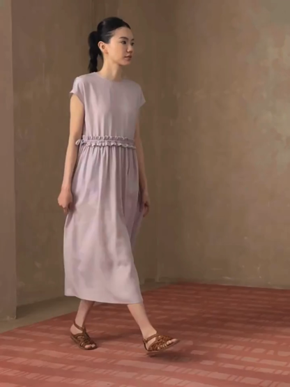 Hadyn Ruffle Trim Drawstring Casual Dress
