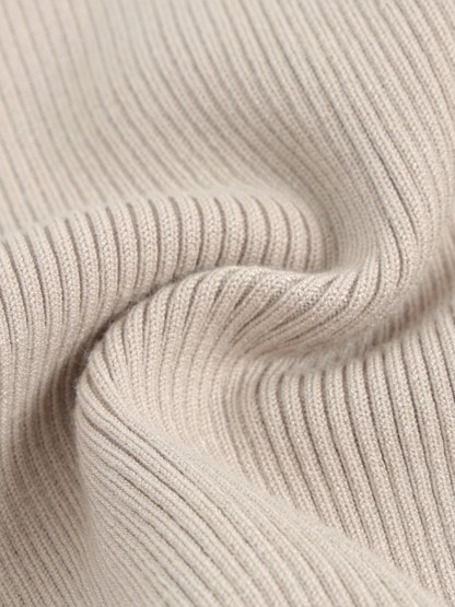 Lavinia Ribbed Turtleneck Sleeveless Top