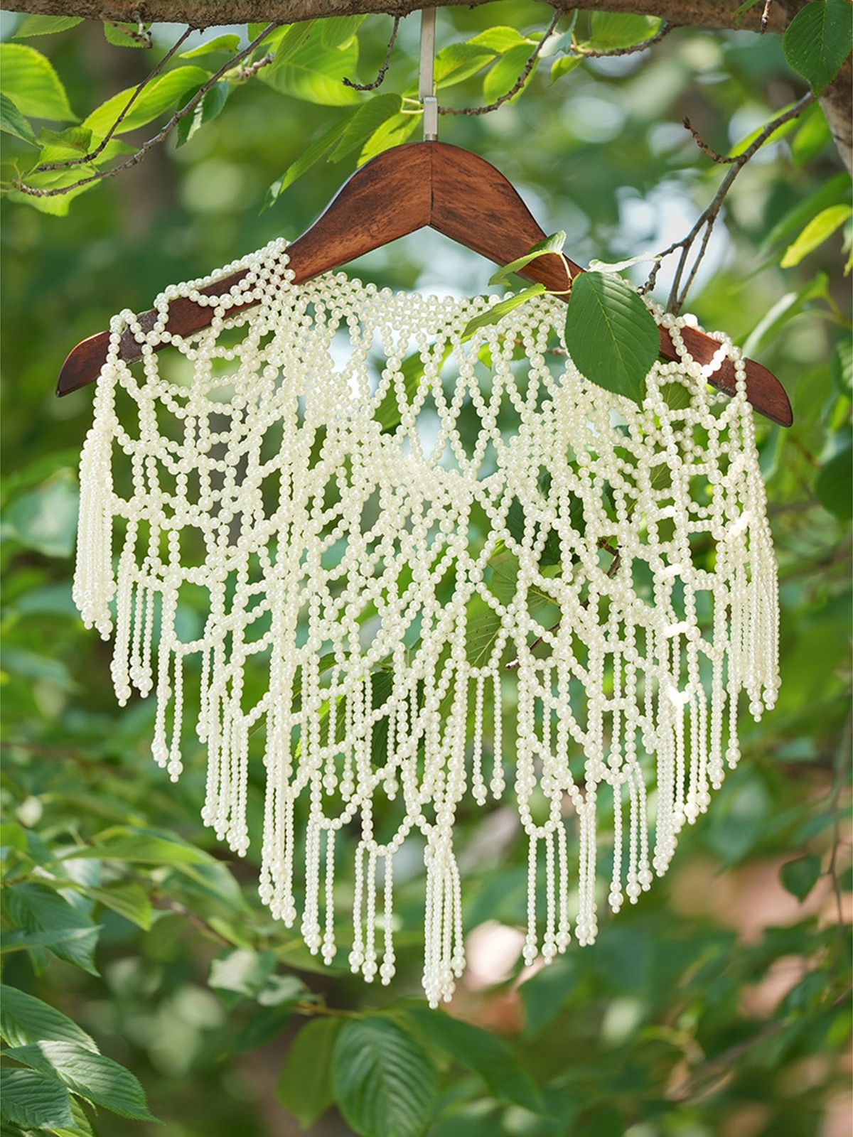 Yun Dang Pearl Beaded Tassel Cape
