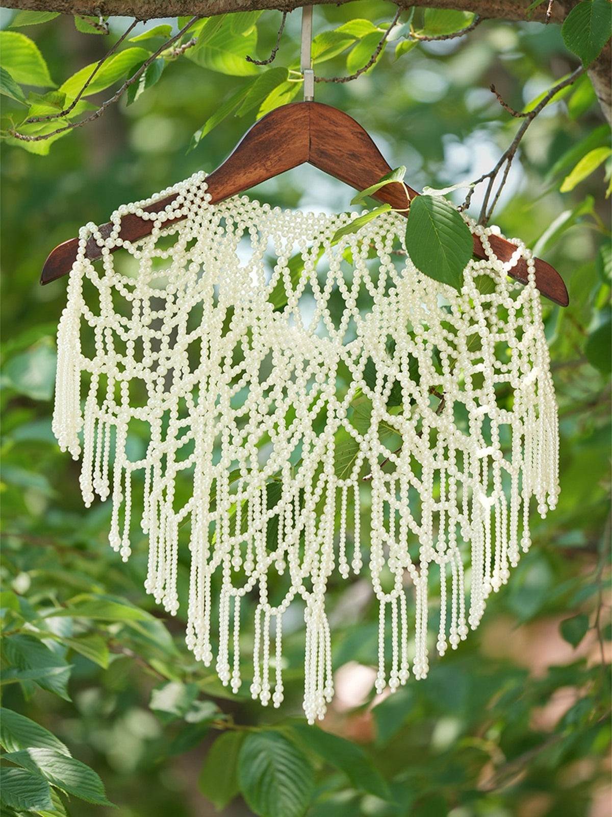 Yun Dang Pearl Beaded Tassel Cape