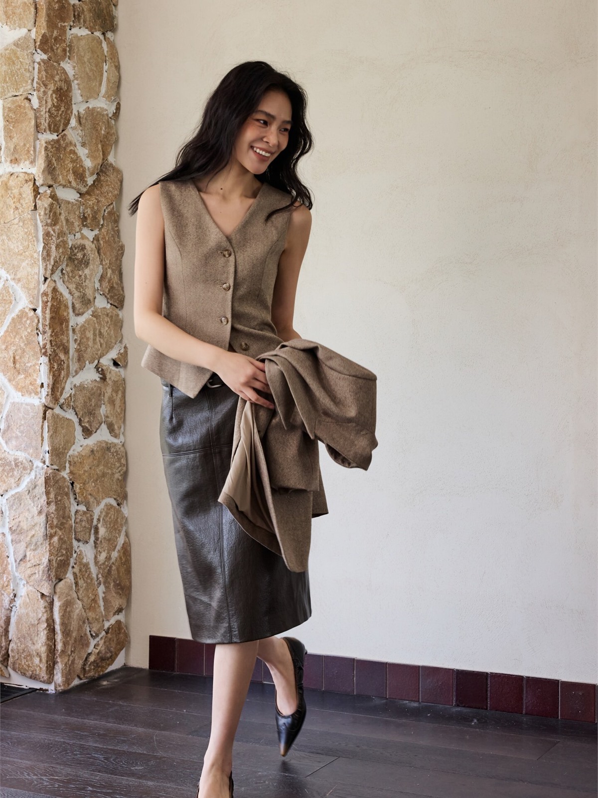 Honory Textured Blazer & Vest (Sold Separately)