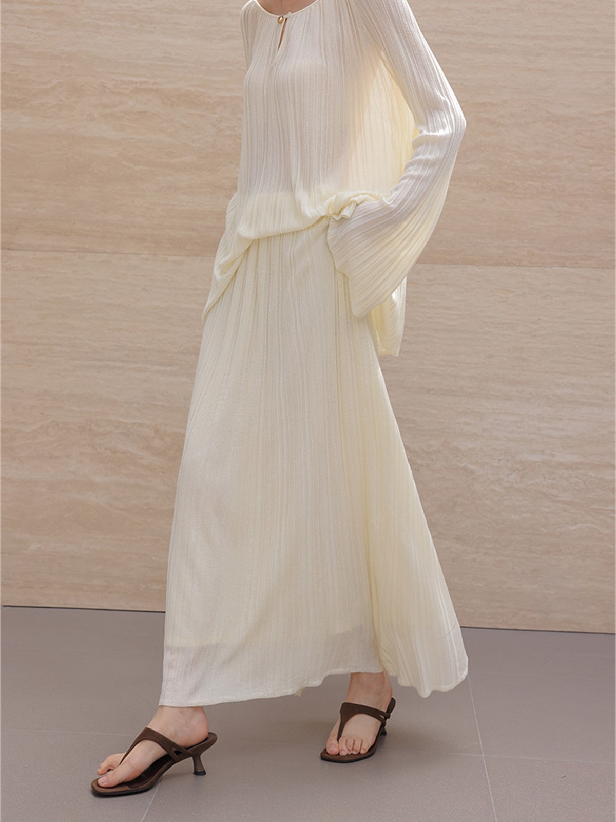 Hailey Lightweight Knit Long-Sleeve Top & Skirt (Sold Separately)