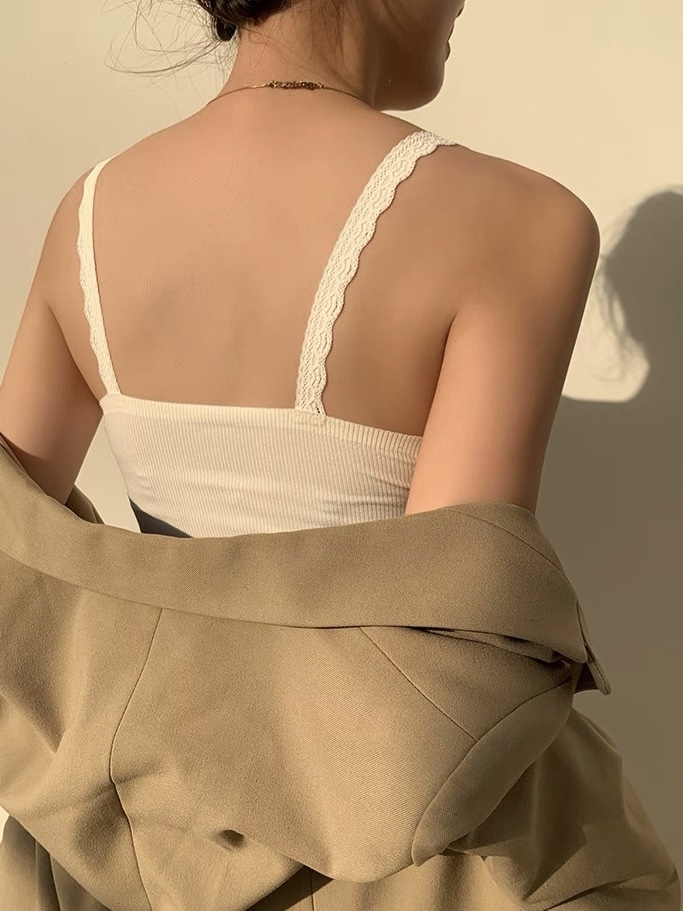 Udita Lace Trim Cami Padded Top