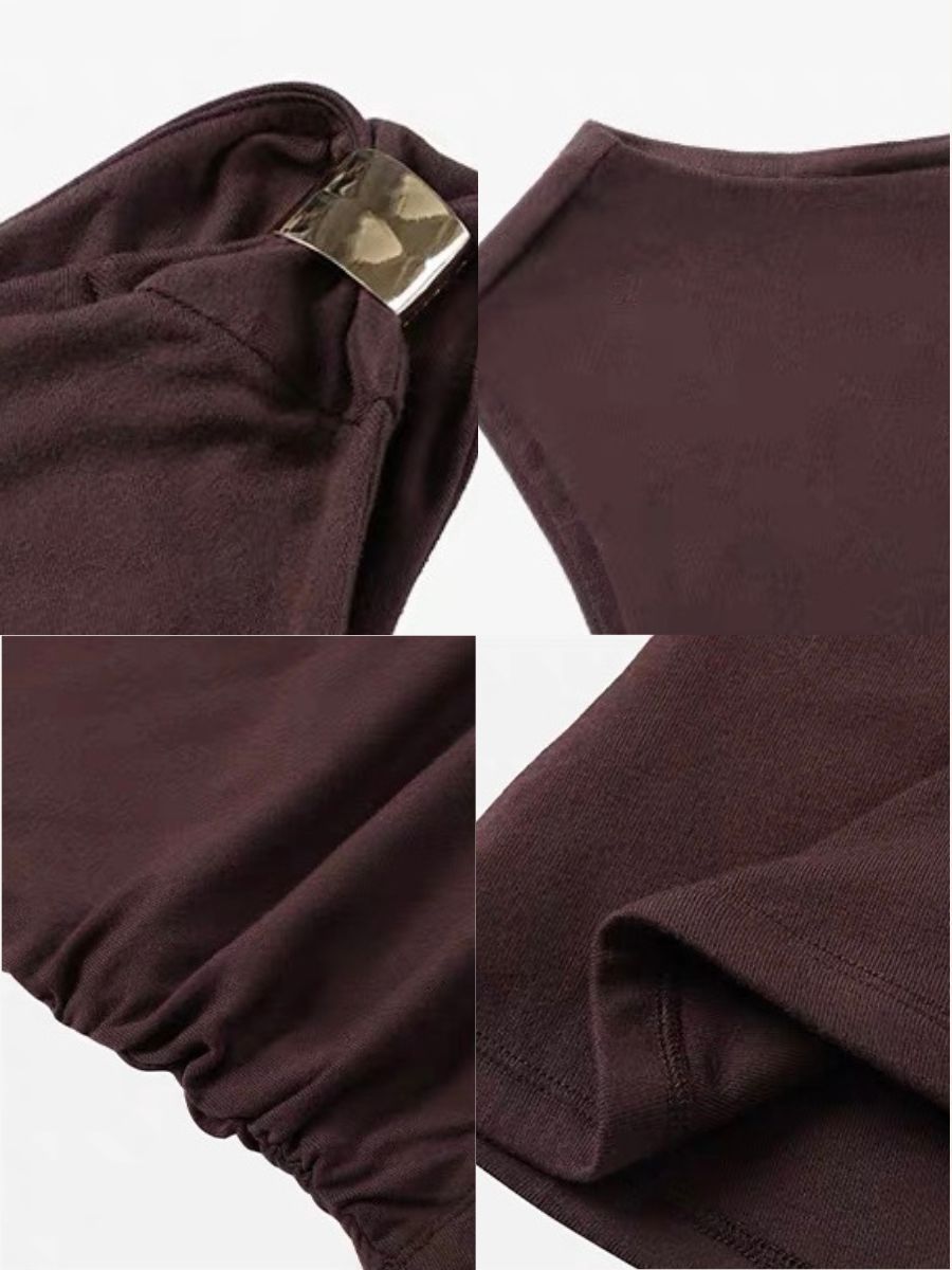 Fabriene Draped Top and Twist Knot Skirt (Top & bottoms sold seperately)