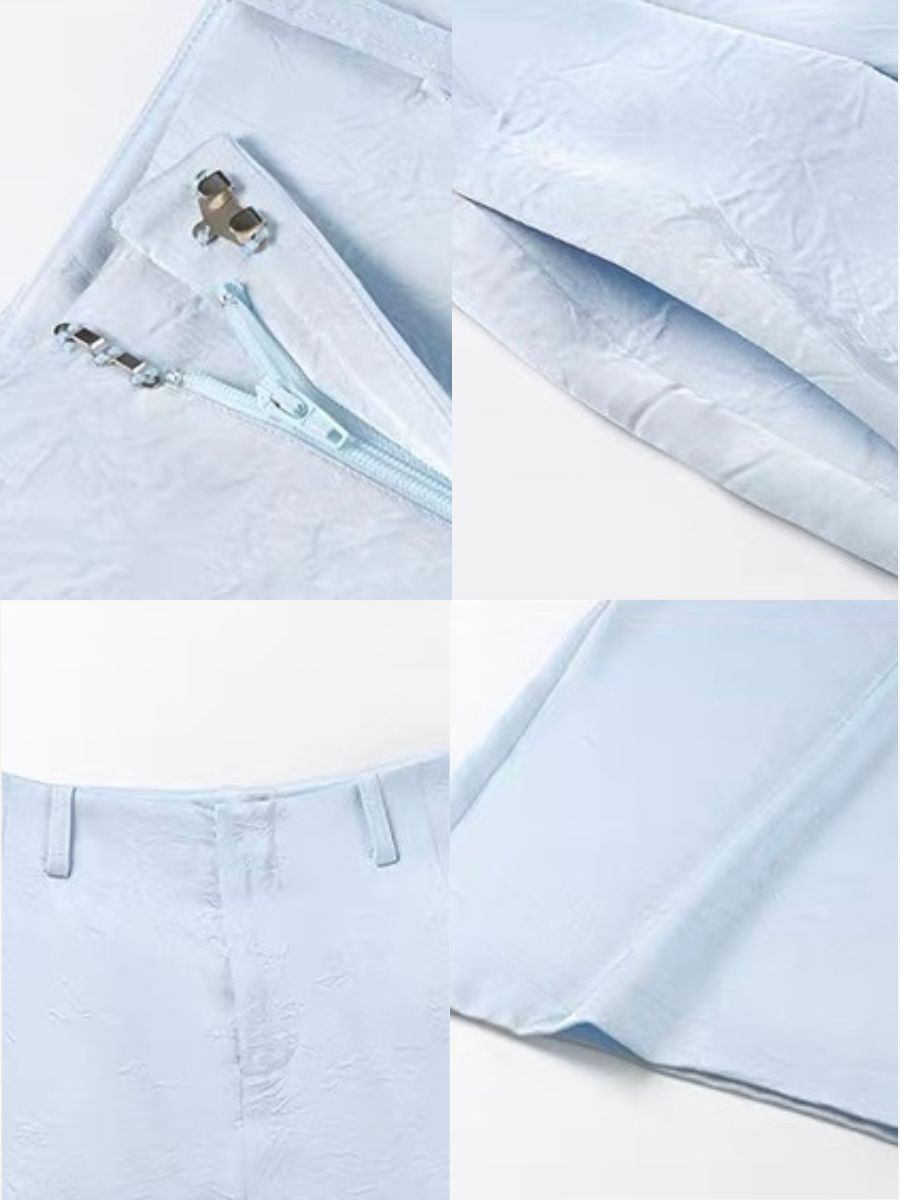 Falishia Crinkled Satin Tube Top and Pants (Top & bottoms sold seperately)